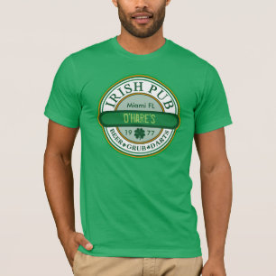T-shirt T IRLANDÊS do BAR a personalizar
