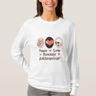 T-shirt T longo da Capa da antropologia judicial do amor