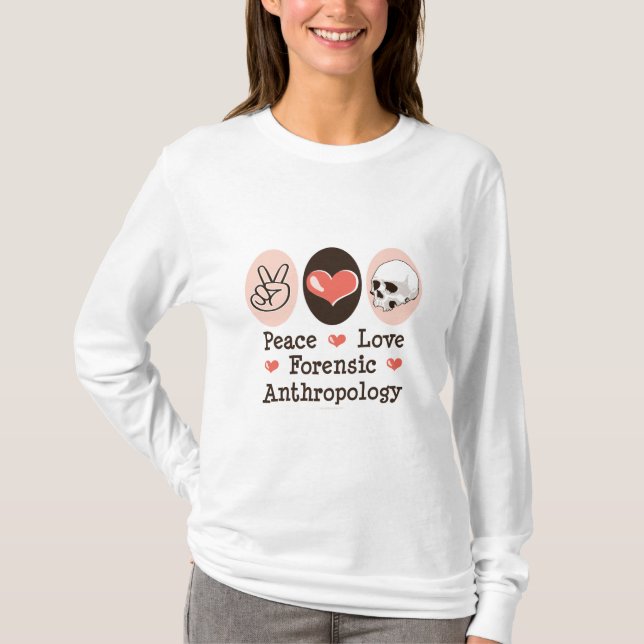T-shirt T longo da Capa da antropologia judicial do amor (Frente)