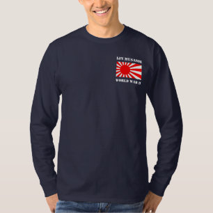 T-shirt T longo da Capa de Musashi da navio de guerra de