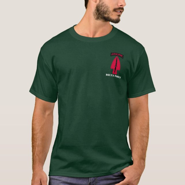 T-shirt T longo da força de delta (Frente)