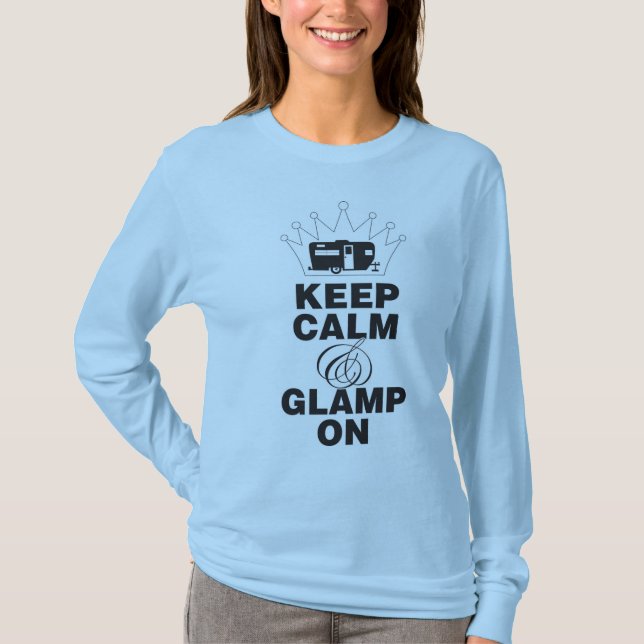 T-shirt T longo de "Glamping" da Capa (Frente)