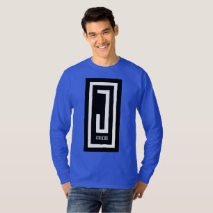 T-shirt T longo do design do desgaste da luva j dos homens