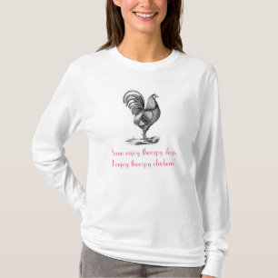 T-shirt T Nano do Hanes das mulheres das galinhas da