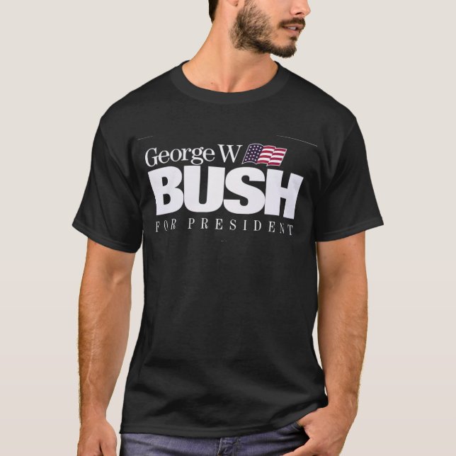 T-shirt T oficial do poster da campanha de George W. Bush (Frente)