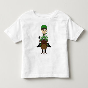 T-shirt T pequeno bonito do jóquei