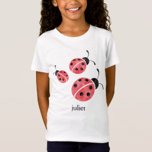 T-shirt T personalizado de Lovebug do joaninha da aguarela