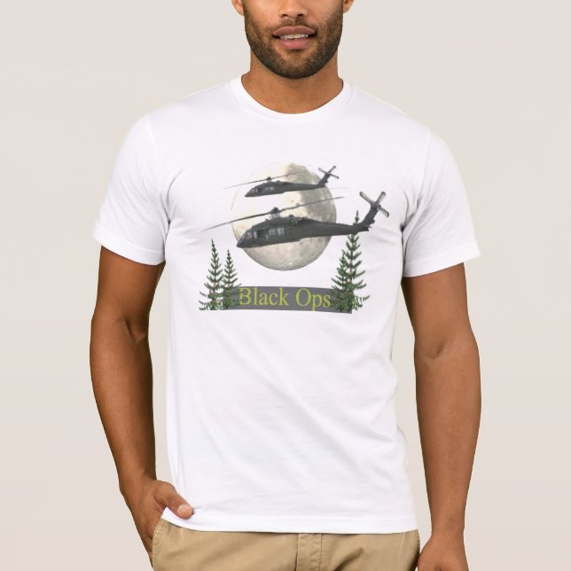 T-shirt T preto dos ops (Frente)