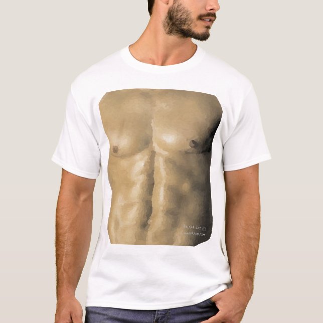 T-shirt T rasgado (obtenha uns seis blocos imediato) (Frente)