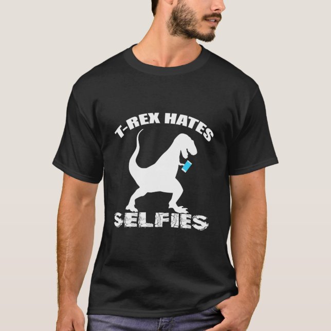 T-SHIRT T-REX DEIA SELFIES (Frente)