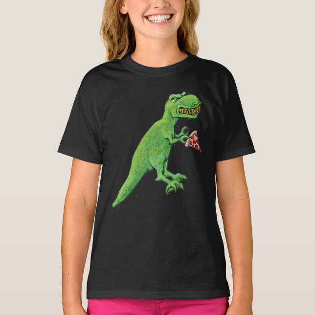 T-shirt T-Rex e Pizza (Frente)