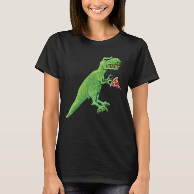 T-shirt T-Rex e Pizza (Frente)