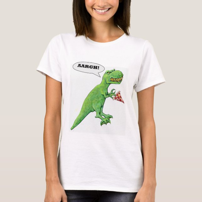 T-shirt T-Rex e pizza (Frente)