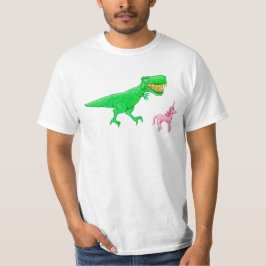 T-shirt T-Rex e unicórnio