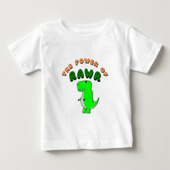 T-shirt T-Rex O Poder Da RAWR (Frente)
