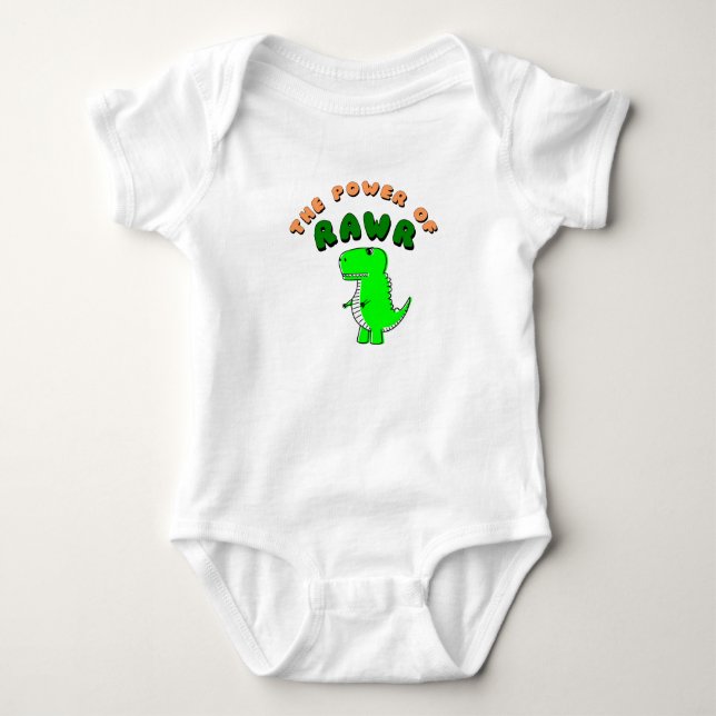 T-shirt T-Rex O Poder Da RAWR (Frente)