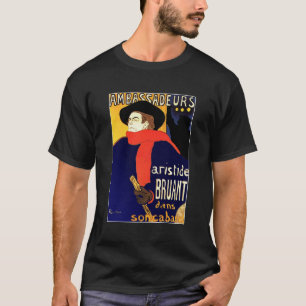 T-shirt T-shirt: Aristide Bruant por Toulouse-Lautrec