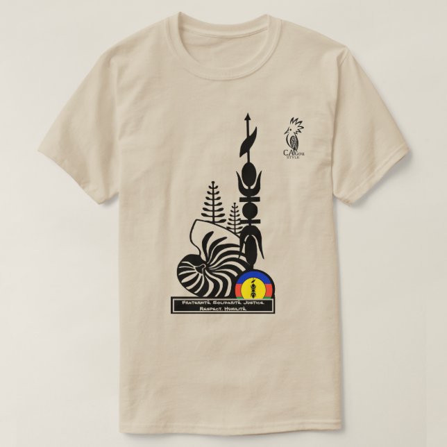 T-shirt T-shirt/Fraternité. Solidarité. Justice. R (Frente do Design)