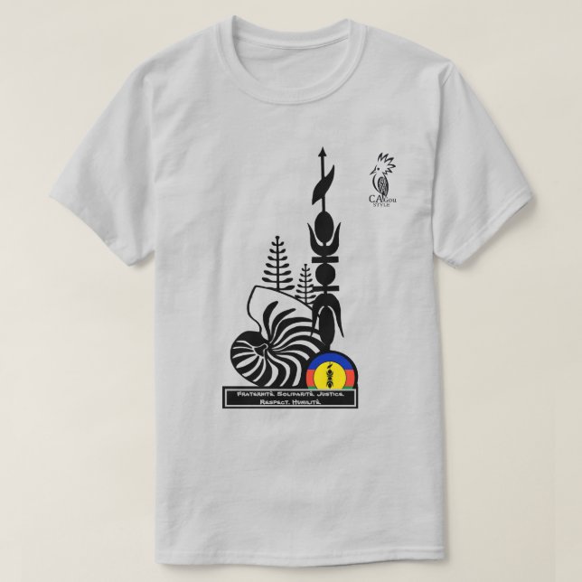 T-shirt T-shirt/Fraternité. Solidarité. Justice. R (Frente do Design)