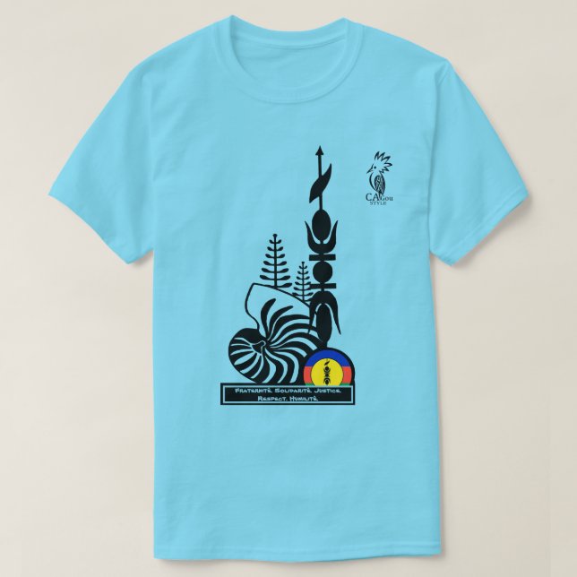 T-shirt T-shirt/Fraternité. Solidarité. Justice. R (Frente do Design)