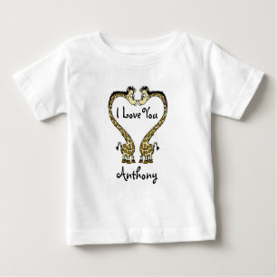 T-shirt T-Shirt/Girafas de Baby Fine Jersey Personalizado