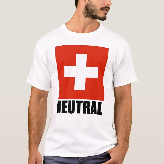 T-shirt (T-shirt NEUTRO da bandeira suíça) (Frente)