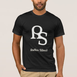 T-shirt T silencioso do logotipo dos rádios