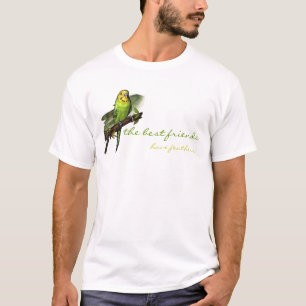 T-shirt T verde da arte de Budgie
