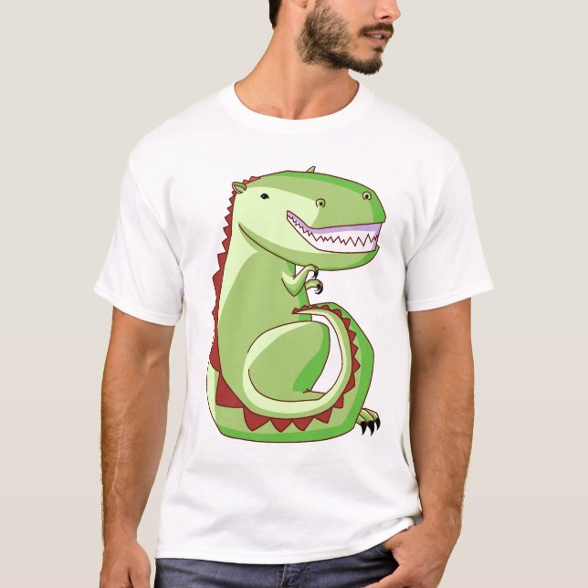 T-shirt T verde de Dino (Frente)