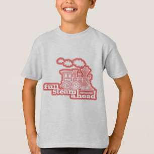 T-shirt "T vermelho dos miúdos do creme completo do trem