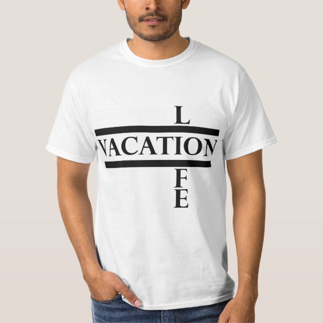 T-shirt T vertical da vida (Frente)