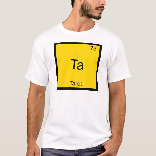 T-shirt Ta - Símbolo de Elemento Químico Engraçado Tarot - (Frente)