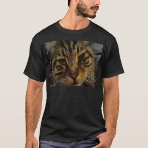 T-shirt Tabby Cat Artístico Retrato v2