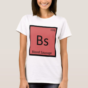 T-shirt Tabela Periódica de Química de Salsicha de Sangue