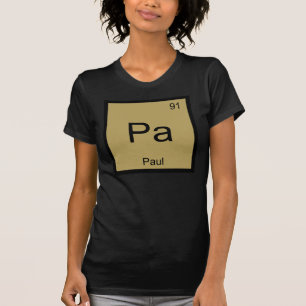 T-shirt Tabela Periódica Elemento Químico Nome Paul