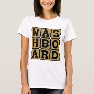 T-shirt Tábua de Lavanderia, Ferramenta de Lavagem ou Abdô