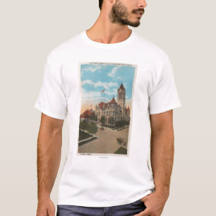 T-shirt Tacoma, WA - vista do tribunal do Condado de