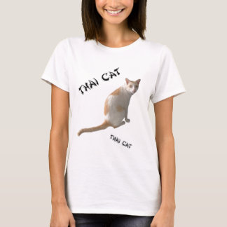 T-shirt tailandês do gato - personalizado