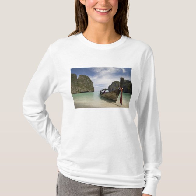 T-shirt Tailândia, Ilha Phi Phi Lay, Baía de Maya. (Frente)