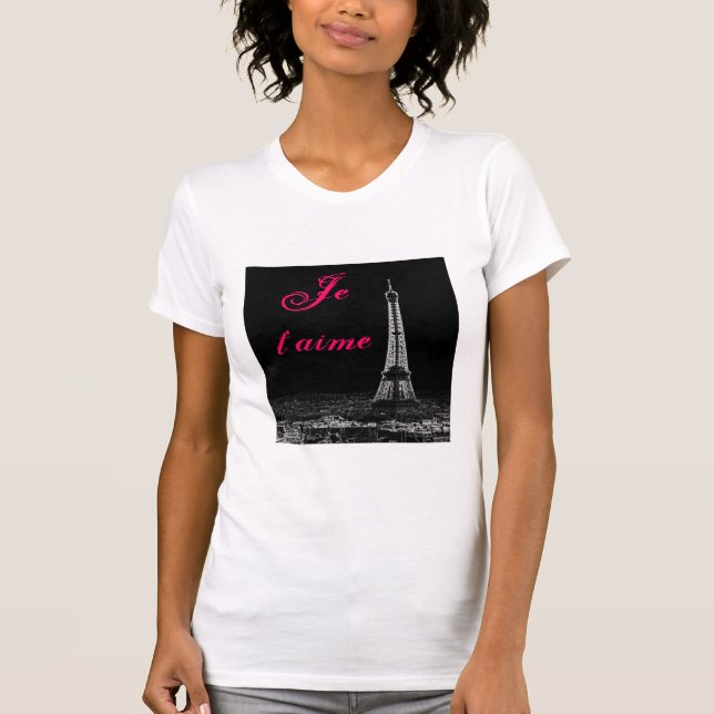 T-shirt T'aime Paris de Je (Frente)