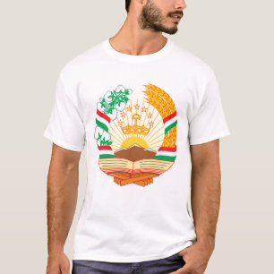 T-shirt tajique do emblema nacional