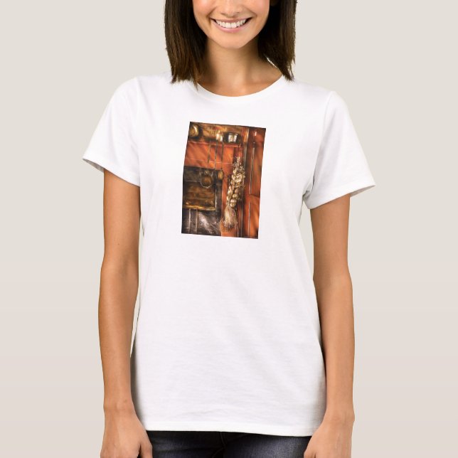T-shirt Talheres - Alho e Colheres (Frente)