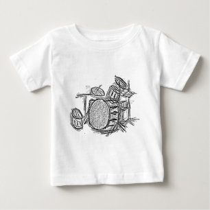 T-shirt Tambor kit rock banda grunge