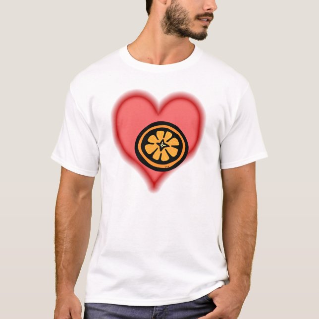 T-shirt tangerina (Frente)