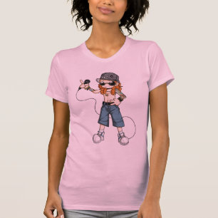 T-shirt Tanque das meninas da goma da goma de KaC