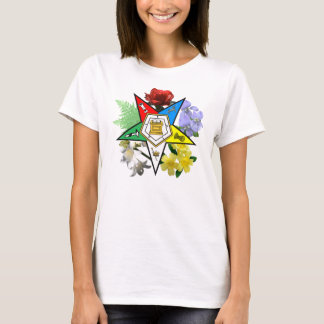 T-shirt Tanque de Espaguete do Emblem floral do OES