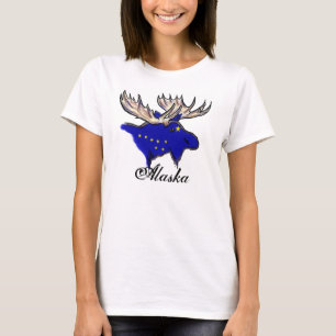 T-shirt Tanque de senhoras personalizadas do Alasca com or