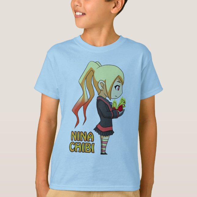 T-shirt TAOFEWA - Nina Chibi - suporte #7 (Frente)
