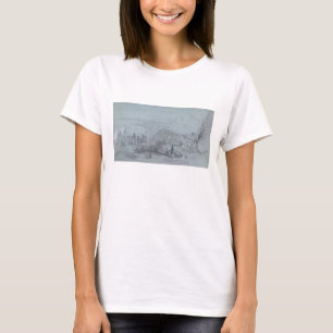 T-shirt Taormina, das "vistas de Sicília" (giz & gouache
