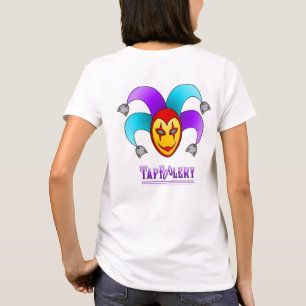 T-shirt TapFoolery - roxa em linhas brancas
